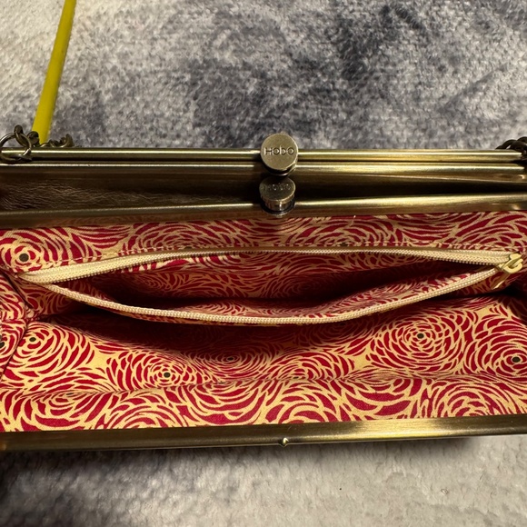 Vintage HOBO International Lauren In Natural Clutch Wallet 100% Genuine Leather - Picture 4 of 16